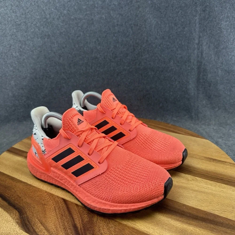 Adidas UltraBOOST 20 Solar Red Orange Black White EG4857 Men's Size 4 US